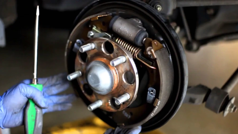 Rear drum brake repair done on site in Lubbock